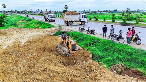 New Update Wonderful View Land Fill Up Process By Ton Dump Truck