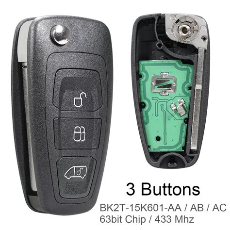 3 1 botões fsk 433mhz dobrável keyless inteligente remoto carro chave