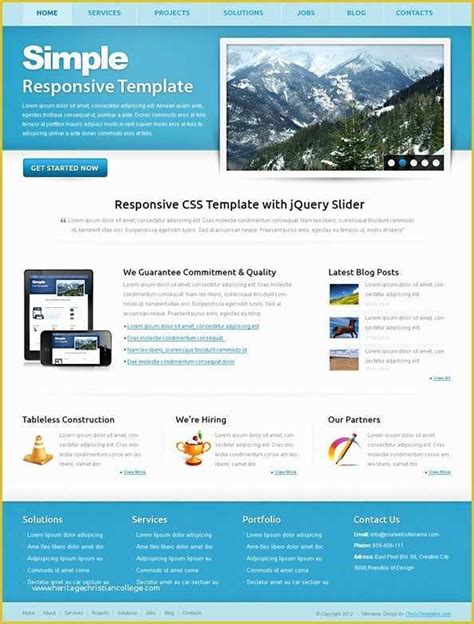 Free HTML Templates Responsive Of Responsive Css Template Simple Free ...