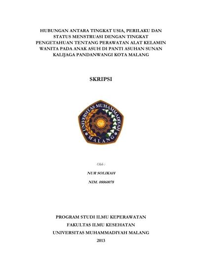 Top PDF Hubungan Status Menstruasi Dengan Tingkat Pengetahuan Tentang