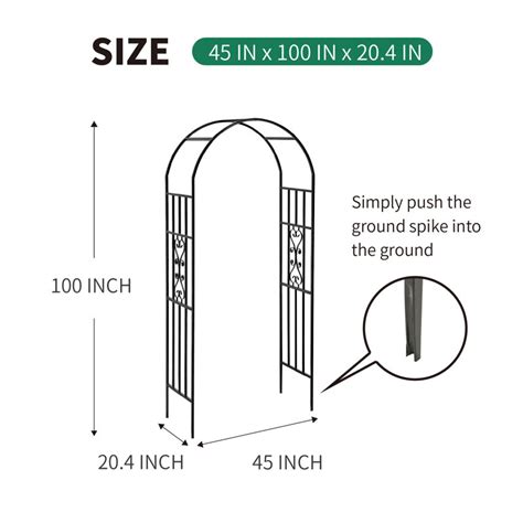 Scendor Garden Arches Arbours Decorative Arch Outdoor Iron Arbour 1005 H X 45 W Arch