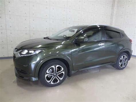 Used Honda Vezel Hybrid Pictures 2014 Model Green Color Photo