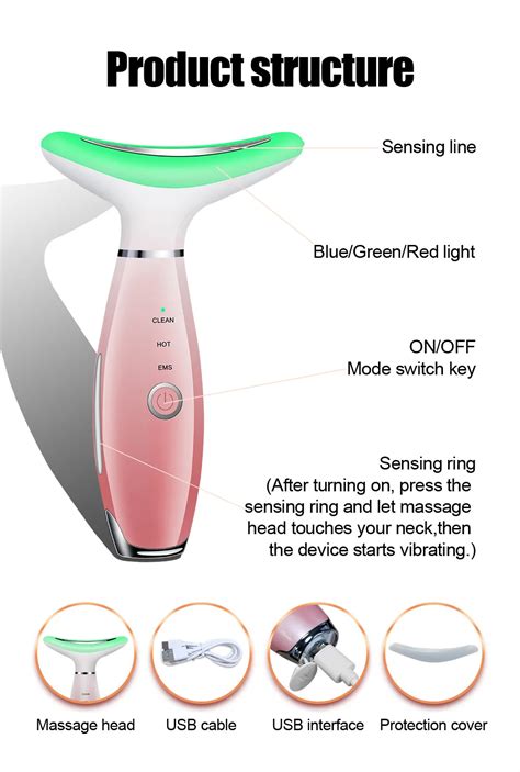 Ems Led Neck Massager Derma Roller Systems Sa