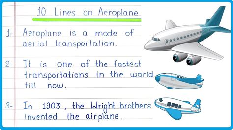 Lines On Aeroplane In English Aeroplane Points Essay Few