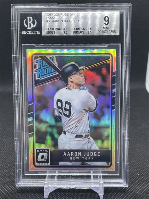 2017 Panini Optic Aaron Judge Holo Rookie Graded BGS 9 Mint RC Values