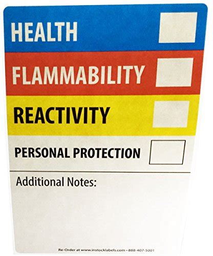 Hazardous Material Identification Labels (HMIL) 4 x 6 Inch Square 500 Adhesive Labels - Walmart.com