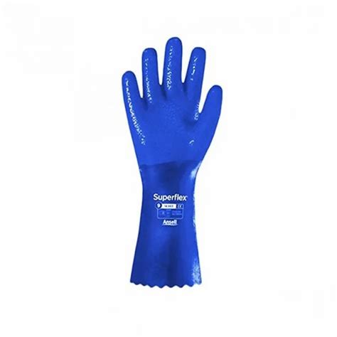 Plain Green Pvc Hand Gloves Inches Finger Type Full Fingered At