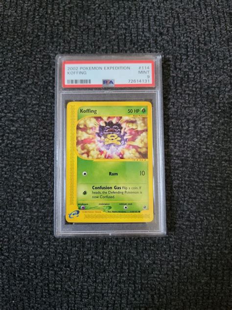 Pokémon Expedition Set Regular Finish Koffing eReader PSA 9 Mint