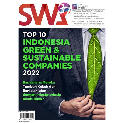 Jual Majalah SWA Edisi 07 2022 Top 10 Indonesia Green Sustainable