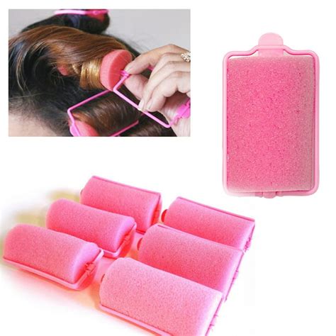 24 Medium Foam Hair Rollers Curls Waves Soft Cushion Curlers Care