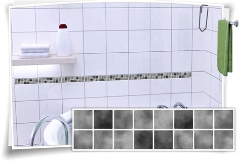 Fliesenaufkleber Mosaik Fliesenbordüre Grau Medianlux Shop