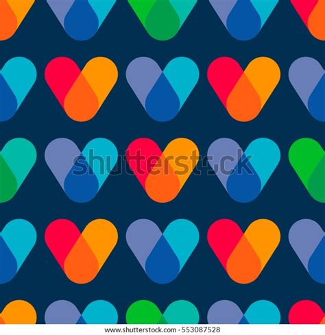 Overlapping Colors Colorful Seamless Pattern Bright Stock Vector (Royalty Free) 553087528 ...