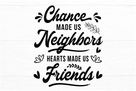 Chance Made Us Neighbors Friendship SVG Gráfico por AppearanceCraft