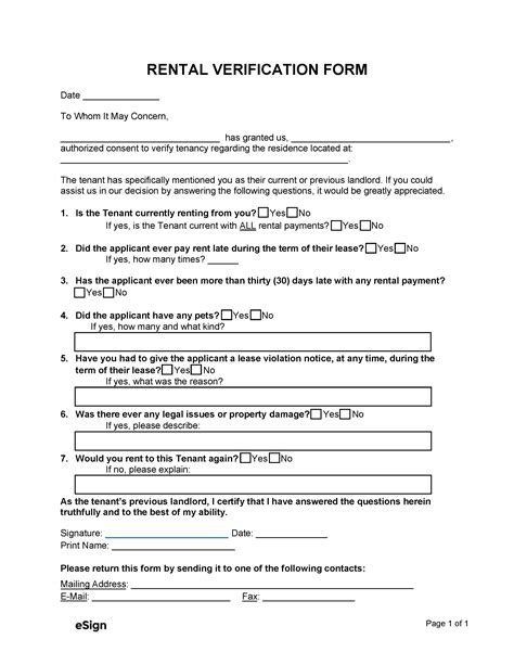 Free Verification Forms Pdf Word