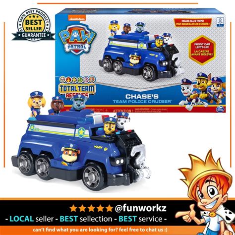 Paw Patrol Chase S Total Team Rescue Police Cruiser Vehicle With Pups