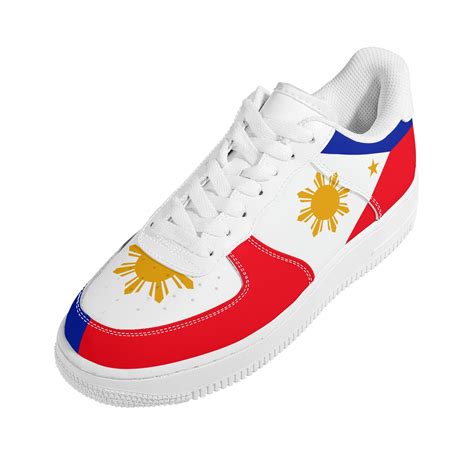 Filipino Flag Shoe Blue Low Top Sneaker Cute Kicks Filipino Sneaker