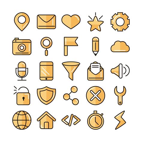 interface internet web technology digital icons set 2555863 Vector Art at Vecteezy