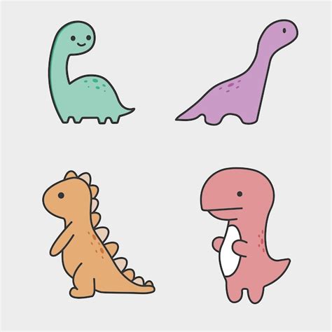 Premium Vector Vector Illustration With Cute Dinosaurs