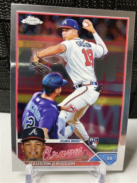 2023 Topps Chrome 48 Vaughn Grissom Rookie Atlanta Braves NICE EBay