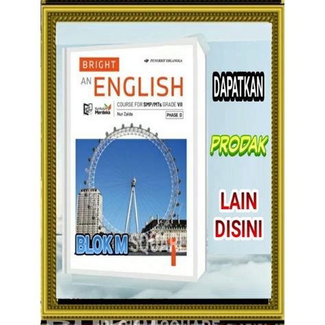 Jual Buku Bright An English Buku Bahasa Inggris Smp Kelas 1 Vii 7 Kurikulum Merdeka Erlangga