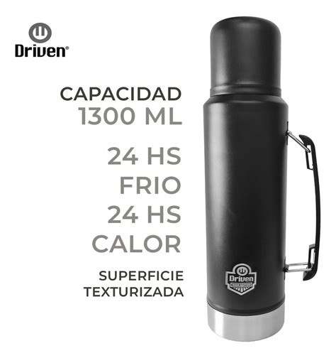 Termo Acero Driven 1 3 Lt 24 Hs Frio Calor Doble Capa Inox Swat