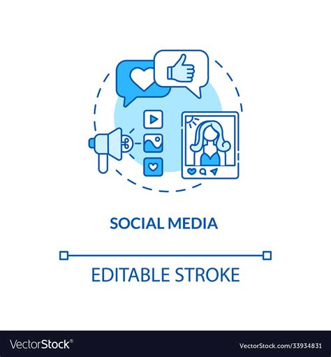 Social Media Concept Icon Royalty Free Vector Image