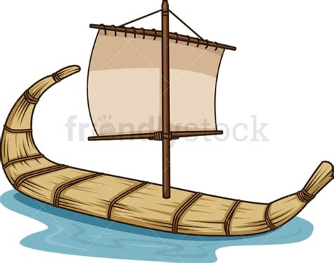 Ancient Egyptian Boat Cartoon Vector Clipart - FriendlyStock