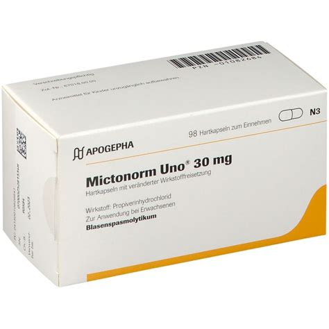 Mictonorm Uno 30 Mg 98 St Shop Apotheke