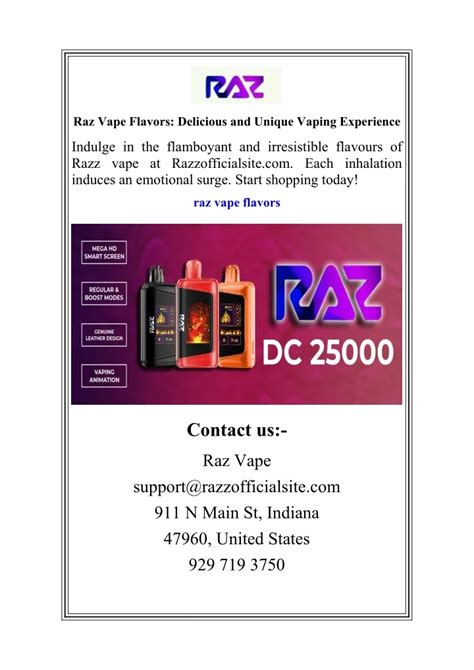 PPT - Raz Vape Flavors Delicious and Unique Vaping Experience01 ...