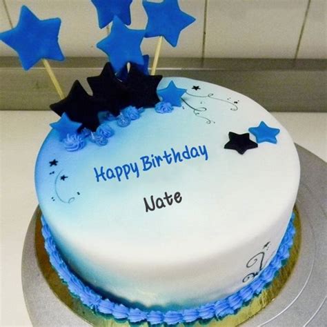 ️ Blue Stars Birthday Cake For Nate