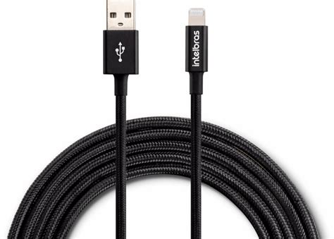 Cabo Usb Lightning M Nylon Preto Eual Np Intelbras