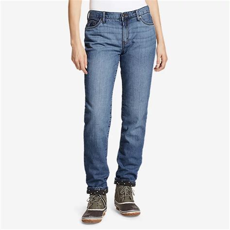 Women's Boyfriend Flannel-lined Jeans | Eddie Bauer