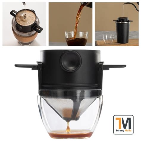 Jual Portable Coffee Filter Pour Over V Dripper Cone Saringan Kopi