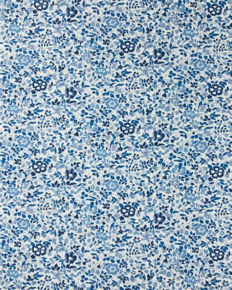 Coton Liberty Fabrics Katie And Millie C Bleu Mercerine