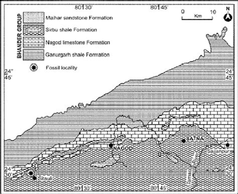 Geological Map Of The Satna Nagod Area Modified After Mathur 1984