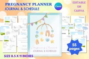 Editable Pregnancy Journal Schedule Graphic By Adalin Digital