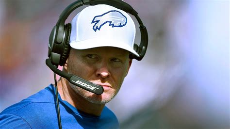 Buffalo Bills' Sean McDermott escorts New England Patriots staffers off ...