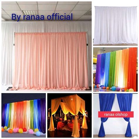 Promo OEM Backdrop Background Kain Filamin Polos Tinggi 250 Cm Diskon