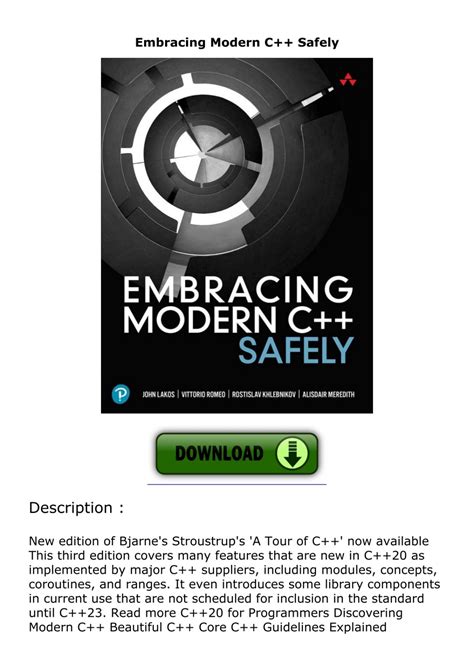 Download(PDF) Embracing Modern C++ Safely