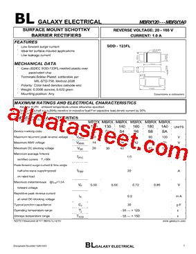 Mbrx A Datasheet Pdf Galaxy Semi Conductor Holdings Limited