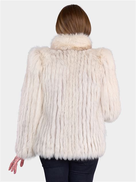 Blue Fox Fur Jacket Women S Xs Estate Furs