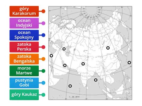 Mapa Fizyczna Azji Cz 3 Rysunek Z Opisami