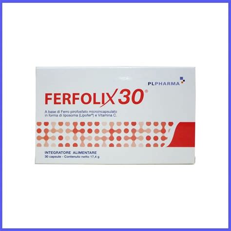 Ferfolix 30 30 Cps Ferro Liposomiale Plpharma Amazonit Salute E