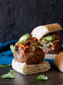 Turkey Banh Mi Meatball Sliders Betsylife