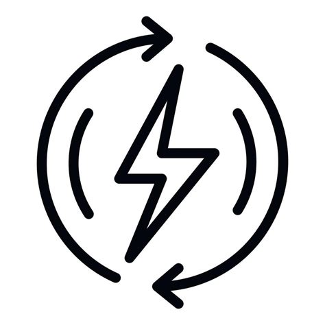 Power Energy Icon Outline Style Vector Art At Vecteezy