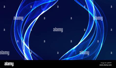 Tech Futuristic 3d Blue Wave Abstract Blue Light Effect Background