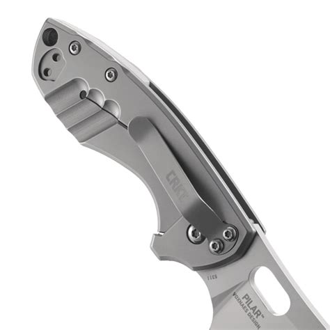 CRKT Pilar Stainless Steel Handle Folding Knife | Mrknife