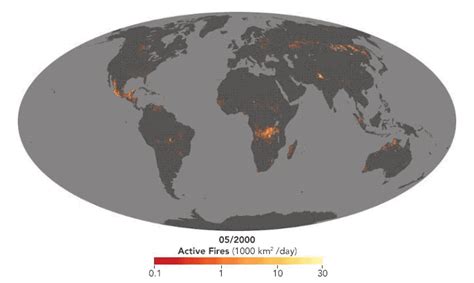 Map shows long-term record of fires around the world – FlowingData