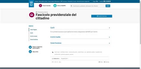Fascicolo Previdenziale Inps Guida Sul Fascicolo Previdenziale Del
