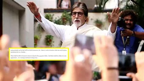 Amitabh Bachchan WARNS Fans Not To Visit His Bungalow Jalsa On Sunday